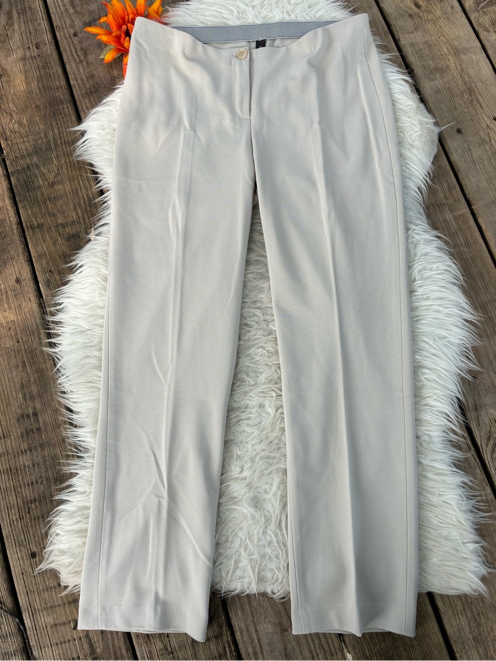 🌺Marc Cain Cream Straight-Leg Dress Pants/work pants 🌺